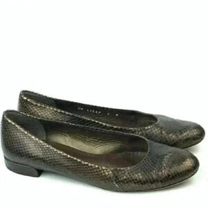 Stuart Weitzman flats 7 leather snakeskin print